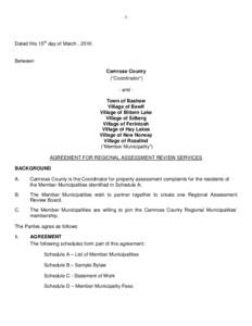 Agreement for Property Assessment Appeal Services