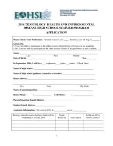 Environmental and Occupational Health Sciences Institute Rutgers University 170 Frelinghuysen Road Piscataway, NJ[removed]TOXICOLOGY, HEALTH AND ENVIRONMENTAL