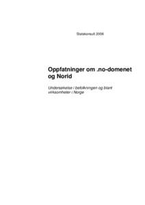 Oppfatninger om .no-domenet og Norid