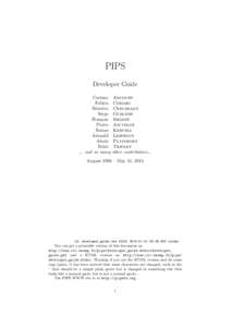 PIPS Developer Guide Corinne Fabien B´eatrice Serge