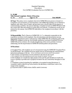 Legal terms / Complaint / Law / IAPMO R&T / IAPMO Standards / Plumbing / Dispute resolution / Legal documents