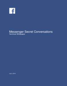 Software / Cryptography / Signal / Encryption / Cipher / Facebook Messenger / Key / Public-key cryptography / RSA / Initialization vector / End-to-end encryption / Text messaging