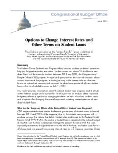 Options to Change Interest Rates and Other Terms on Student Loans