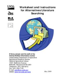 Literature Search for Alternatives Worksheet