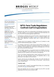 VOLUME 18, ISSUE 24, 3 JULY[removed]WORLD TRADE ORGANIZATION WORLD TRADE ORGANIZATION