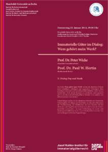 Humboldt-Universität zu Berlin Institut für Kulturwissenschaft Sound Studies Lab Josef Kohler-Institut für Immaterialgüterrecht Institut für Musik- und Medienwissenschaft Institut für deutsche Literatur