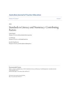 Australian Journal of Teacher Education Volume 39 | Issue 7 Article[removed]