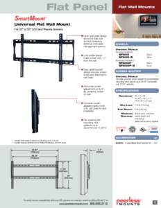 Flat Panel  Flat Wall Mounts Universal Flat Wall Mount For 32