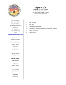 Agenda  December 19, 2012 – 5:00 pm Governmental Center, 301 North Olive Avenue, 6th Floor Commissioners Chambers