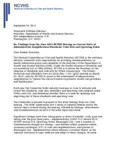 Microsoft Word[removed]Ltr to Sebelius - Findings from June 2013 hearing - FINAL.docx