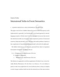 Graeme Forbes  Intensional Verbs in Event Semantics T6