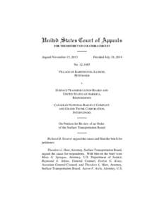 United States Court of Appeals FOR THE DISTRICT OF COLUMBIA CIRCUIT Argued November 15, 2013  Decided July 18, 2014