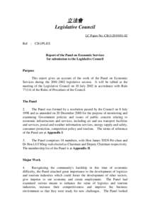 立法會 Legislative Council LC Paper No. CB[removed]Ref  : CB1/PL/ES
