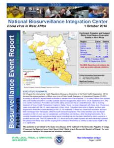 National Biosurveillance Integration Center State, Local, Tribal, & Territorial Edition Public Health  Biosurveillance Event Report