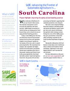 SARE: Advancing the Frontier of Sustainable Agriculture in... What is SARE? Since 1988, the Sustainable Agriculture Research & Education (SARE) program has been the