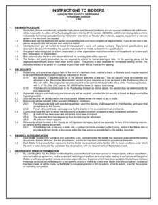 INSTRUCTIONS TO BIDDERS LANCASTER COUNTY, NEBRASKA PURCHASING DIVISION E-Bid  1.