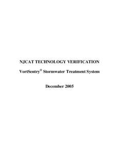 NJCAT TECHNOLOGY VERIFICATION