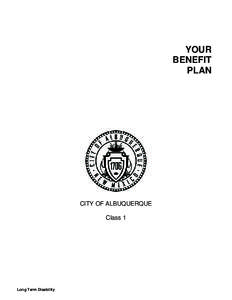 YOUR BENEFIT PLAN CITY OF ALBUQUERQUE Class 1