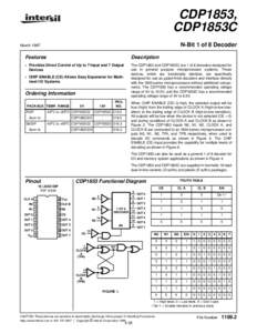 CDP1853, CDP1853C N-Bit 1 of 8 Decoder March 1997