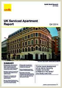 Savills World Research UK Hotels UK Serviced Apartment Report