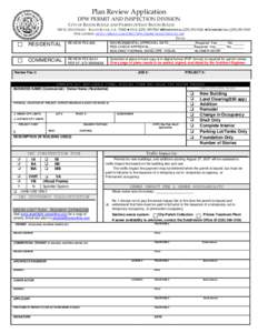 APPLICATION FOR COMMERCIAL PERMIT