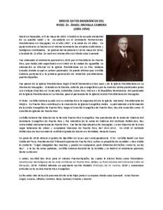 BREVES DATOS BIOGRÁFICOS DEL  RVDO. Dr. ÁNGEL ARCHILLA CABRERA  (1892‐1954) 