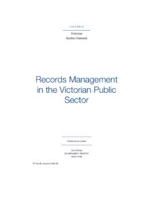 Records Management in the Victorian Public Sector
