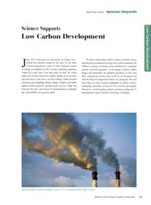 Vol.27 No[removed]Special Reports Low Carbon Development