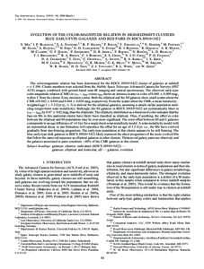 The Astrophysical Journal, 639:81–94, 2006 March 1 # 2006. The American Astronomical Society. All rights reserved. Printed in U.S.A. EVOLUTION OF THE COLOR-MAGNITUDE RELATION IN HIGH-REDSHIFT CLUSTERS: BLUE EARLY-TYPE 