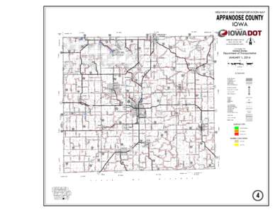 HIGHWAY AND TRANSPORTATION MAP  APPANOOSE COUNTY IOWA Prepared By
