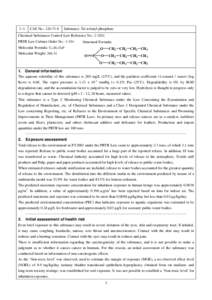 ENVIRONMENTAL RISK ASSESSMENT OF CHEMICALS