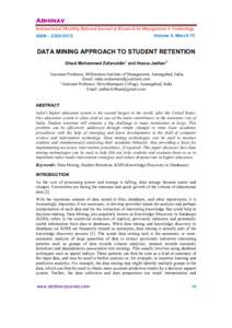 Abhinav International Monthly Refereed Journal of Research In Management & Technology ISSN – Volume II, March’13