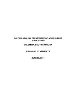 Financial statements / United States Generally Accepted Accounting Principles / Auditing / Public economics / Fund accounting / Financial audit / Comprehensive annual financial report / National Pork Board / Balance sheet / Accountancy / Business / Finance