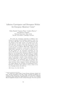 Inflation Convergence and Divergence Within the European Monetary Union