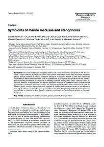 Cnidarians / Biological oceanography / Planktology / Aurelia aurita / Ulmaridae / Ctenophora / Ctenophores / Cnidaria / Jellyfish / Biology / Taxonomy / Zoology