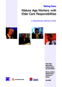 Healthcare / Caregiver / Carers rights movement / Elderly care / Care in the Community / Work–life balance / Flextime / Health / Medicine / Family