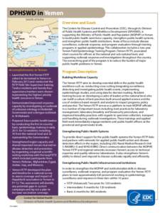 FETP / Centers for Disease Control and Prevention / Clinical surveillance / Yemen / Biosecurity / ESCAIDE / Health / Epidemiology / Public health