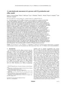 A watershed-scale assessment of a process soil CO<subscr>2</subscr> production and efflux model