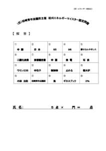 〔08 エネルギー委員会〕  【 解 答 】