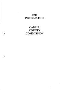 E911 INFORMATION CABELL  COUNTY