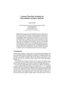 Constant-Time Root Scanning for Deterministic Garbage Collection Fridtjof Siebert