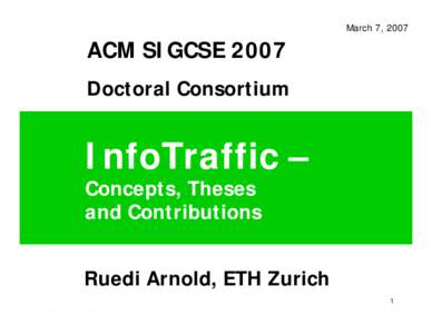 Microsoft PowerPoint - 2007_SIGCSE_InfoTraffic_DC.ppt