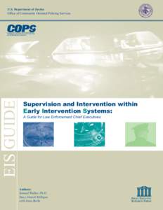 U.S. Department of Justice Office of Community Oriented Policing Services COPS  EIS GUIDE
