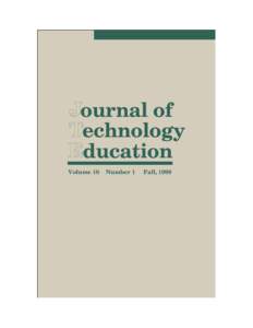 Journal of Technology Education Volume 10  Number 1