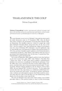 thailand since the coup Thitinan Pongsudhirak