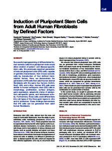 Transcription factors / Biotechnology / Cloning / Induced pluripotent stem cell / Homeobox protein NANOG / Cellular differentiation / Embryonic stem cell / Oct-4 / SOX2 / Biology / Developmental biology / Stem cells