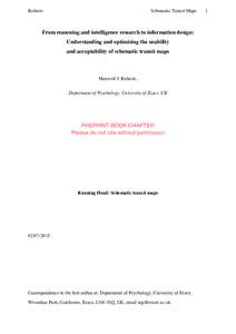 Roberts!  Schematic Transit Maps! From reasoning and intelligence research to information design: Understanding and optimising the usability