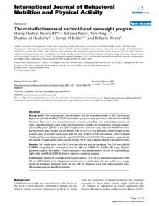 International Journal of Behavioral Nutrition and Physical Activity BioMed Central  Open Access