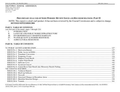 STATE OF CALIFORNIA – THE RESOURCES AGENCY  GRAY DAVIS, Governor CALIFORNIA COASTAL COMMISSION CENTRAL COAST DISTRICT OFFICE