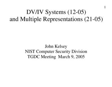 DV/IV Systems[removed]and Multiple Representations[removed])